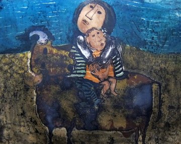 Mother and Child on a Bull 1960 (Early) Limited Edition Print - Graciela Rodo Boulanger Mother and Child on a Bull 1960 (Early) Limited Edition Print - Graciela Rodo Boulanger