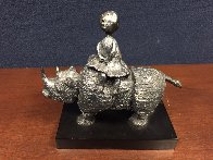 Girl on Rhino Bronze Sculpture Sculpture by Graciela Rodo Boulanger - 1 Girl on Rhino Bronze Sculpture Sculpture by Graciela Rodo Boulanger - 1