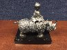 Girl on Rhino Bronze Sculpture Sculpture by Graciela Rodo Boulanger - 2 Girl on Rhino Bronze Sculpture Sculpture by Graciela Rodo Boulanger - 2