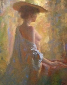 Nude With Shawl 1983 38x32 Original Painting - Joe Bowler Nude With Shawl 1983 38x32 Original Painting - Joe Bowler
