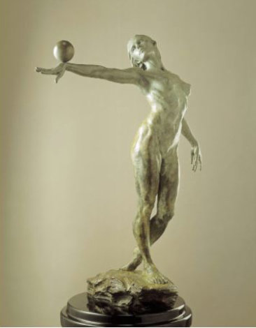 Balance 1/2 Life Size Bronze Sculpture 44 in Sculpture - Paige Bradley