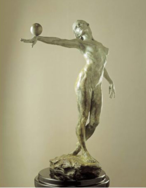Balance 1/2 Life Size Bronze Sculpture 44 in Sculpture by Paige Bradley