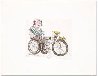 Cyclist Unique 6x7 Watercolor by Charles Ray Bragg - 1 Cyclist Unique 6x7 Watercolor by Charles Ray Bragg - 1