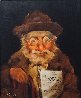 Untitled Old Man Painting 19x16 Original Painting by Charles Ray Bragg - 0