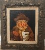 Untitled Old Man Painting 19x16 Original Painting by Charles Ray Bragg - 1