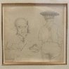 Sketch For the Bank Loan Drawing 1980 21x21 Drawing by Charles Ray Bragg - 1