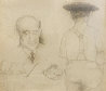 Sketch For the Bank Loan Drawing 1980 21x21 Drawing by Charles Ray Bragg - 0
