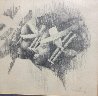 Watusi Heads Drawing 1961 14x14 Drawing by Charles Ray Bragg - 2