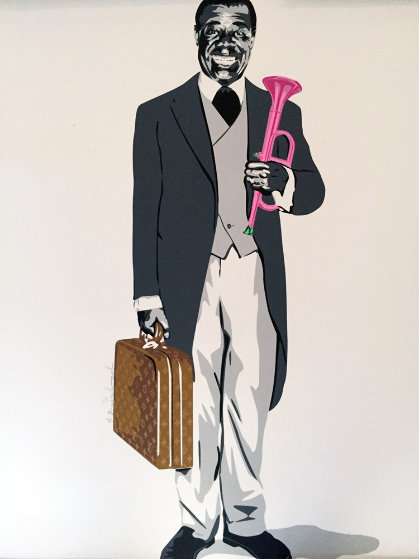 Louis Armstrong Limited Edition Print by Mr. Brainwash Louis Armstrong Limited Edition Print by Mr. Brainwash