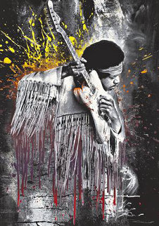 Jimi Hendrix Purple Rain 2015 Limited Edition Print - Mr. Brainwash Jimi Hendrix Purple Rain 2015 Limited Edition Print - Mr. Brainwash