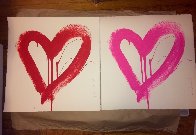 Love Heart - Red And Pink Matching Set 2017 Limited Edition Print by Mr. Brainwash - 1 Love Heart - Red And Pink Matching Set 2017 Limited Edition Print by Mr. Brainwash - 1