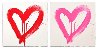 Love Heart - Red And Pink Matching Set 2017 Limited Edition Print by Mr. Brainwash - 0