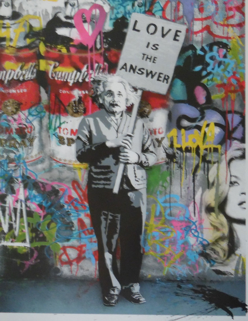 Love is the Answer 2012 Embellished Super Huge Limited Edition Print by Mr. Brainwash Love is the Answer 2012 Embellished Super Huge Limited Edition Print by Mr. Brainwash