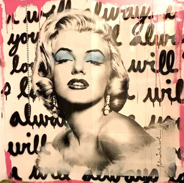Marilyn Monroe 2018 40x40 - Huge - Unique Original Painting by Mr. Brainwash
