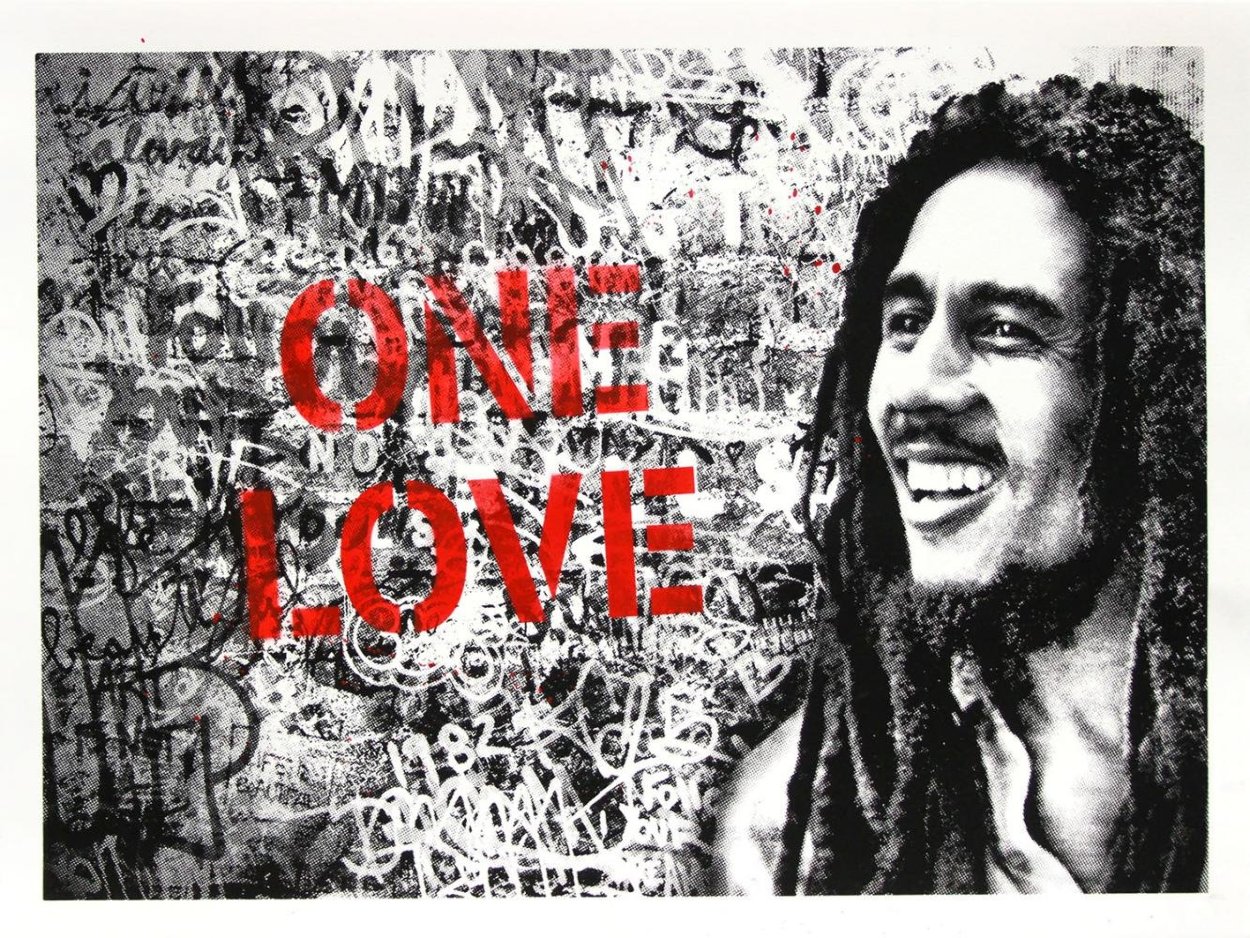 Happy Birthday Bob Marley - One Love (Red) 2019 Limited Edition Print by Mr. Brainwash