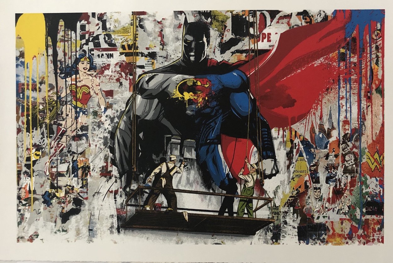 Batman Vs Superman 2016 Limited Edition Print by Mr. Brainwash
