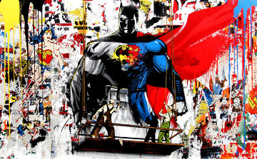 Batman vs Superman 2016 Limited Edition Print - Mr. Brainwash Batman vs Superman 2016 Limited Edition Print - Mr. Brainwash