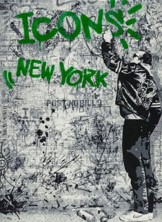 Wall (Green) 2009 Limited Edition Print - Mr. Brainwash Wall (Green) 2009 Limited Edition Print - Mr. Brainwash