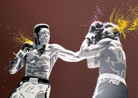 Muhammad Ali 2008 Unique 32x42 Huge Original Painting - Mr. Brainwash