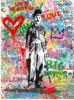 Chaplin 2020 50x38 Original Painting - Mr. Brainwash Chaplin 2020 50x38 Original Painting - Mr. Brainwash