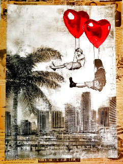 Love is in the Air Miami 2019 Unique 30x22 Works on Paper (not prints) - Mr. Brainwash Love is in the Air Miami 2019 Unique 30x22 Works on Paper (not prints) - Mr. Brainwash