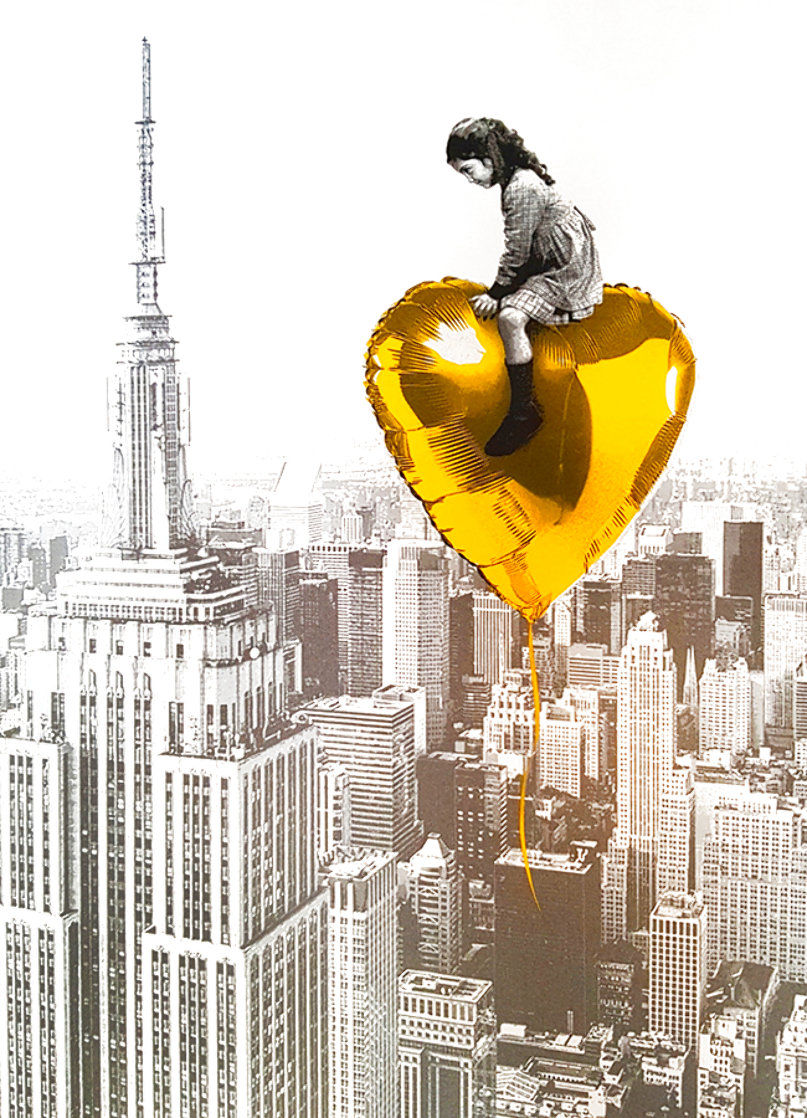 Big City, Big Dreams (Gold) 2020  Huge (New York) Limited Edition Print by Mr. Brainwash