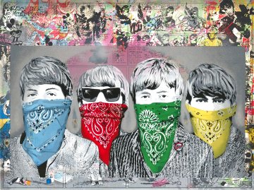 Bandidos Unique Screenprint 38x50 2012 Huge Works on Paper (not prints) - Mr. Brainwash Bandidos Unique Screenprint 38x50 2012 Huge Works on Paper (not prints) - Mr. Brainwash