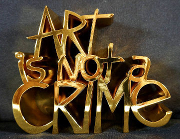 Art is Not a Crime Hard Candy Chrome and Resin Sculpture 2021 8 in Sculpture - Mr. Brainwash Art is Not a Crime Hard Candy Chrome and Resin Sculpture 2021 8 in Sculpture - Mr. Brainwash