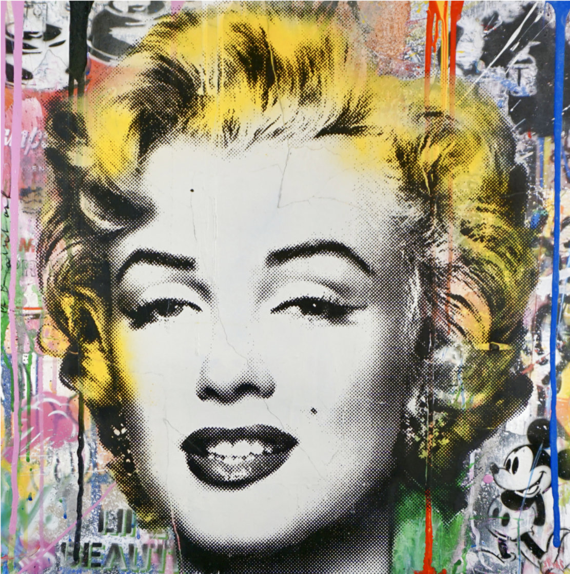 Marilyn Monroe Unique 2018 22x22 Works on Paper (not prints) by Mr. Brainwash