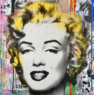 Marilyn Monroe Unique 2018 22x22 Works on Paper (not prints) - Mr. Brainwash