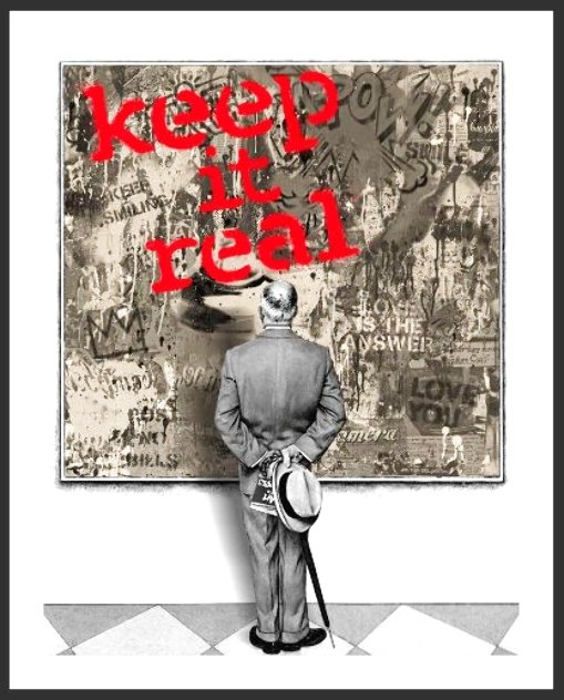 Street Connoisseur - Keep It Real (Red) 2022 Limited Edition Print by Mr. Brainwash