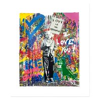 Einstein - Love is the Answer 2021 27x23 Original Painting by Mr. Brainwash - 1 Einstein - Love is the Answer 2021 27x23 Original Painting by Mr. Brainwash - 1