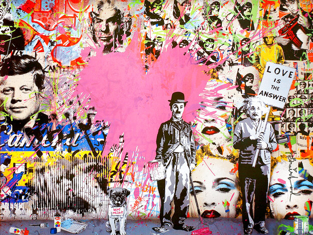 Juxtapose Limited Edition Print - Mr. Brainwash