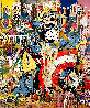 Captain America 2018 54x34 - Huge Original Painting by Mr. Brainwash - 0
