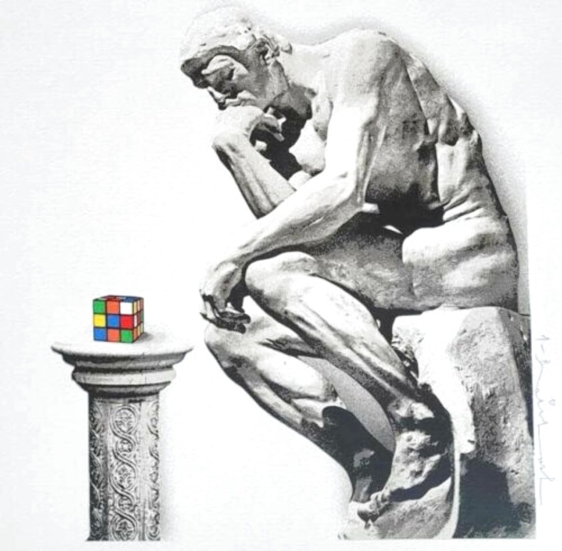 Rubik's Collection: Thinker 2020 Limited Edition Print by Mr. Brainwash