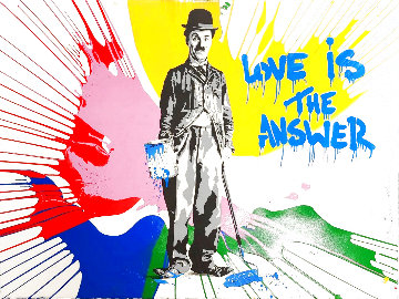 Love is the Answer - Chaplin Unique 2020 Works on Paper (not prints) - Mr. Brainwash Love is the Answer - Chaplin Unique 2020 Works on Paper (not prints) - Mr. Brainwash