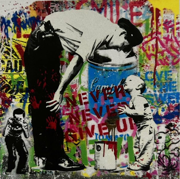 Not Guilty Unique 2020 22x22 Works on Paper (not prints) by Mr. Brainwash