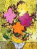 Flower and Sun Unique 2023 30x22 Works on Paper (not prints) by Mr. Brainwash - 1