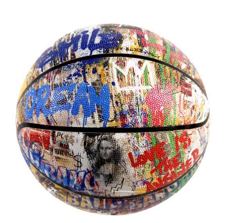 Graffiti  Le Basquiat Style  Basketball Sculpture 2023 10 in Sculpture - Mr. Brainwash