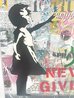 Balloon Girl Unique 2023 36x36 - Signed Twice Works on Paper (not prints) by Mr. Brainwash - 2