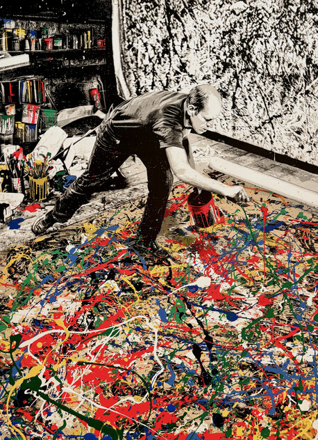 Freedom Art 2024 - Embellished Screenprint - Homage to Jackson Limited Edition Print by Mr. Brainwash