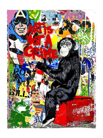 Everyday Life Unique 2021 Mixed Media - Signed Twice Works on Paper (not prints) - Mr. Brainwash
