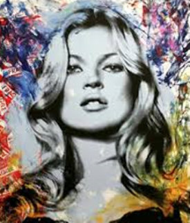 Kate Moss 2010 44x36 Huge Works on Paper (not prints) - Mr. Brainwash