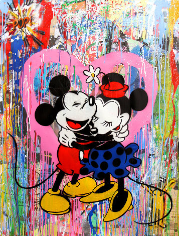 Mickey and Minnie 2015 38x50 Works on Paper (not prints) - Mr. Brainwash