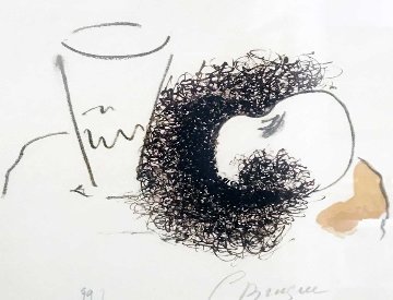 Le Verre Et La Pomme 1963 Limited Edition Print - Georges Braque Le Verre Et La Pomme 1963 Limited Edition Print - Georges Braque
