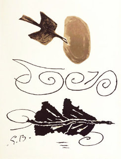 Black And Brown Dove 1956 Limited Edition Print - Georges Braque Black And Brown Dove 1956 Limited Edition Print - Georges Braque