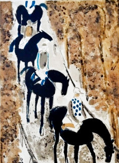 Jockey’s Sur La Neige 1964 Limited Edition Print - Andre Brasilier Jockey’s Sur La Neige 1964 Limited Edition Print - Andre Brasilier