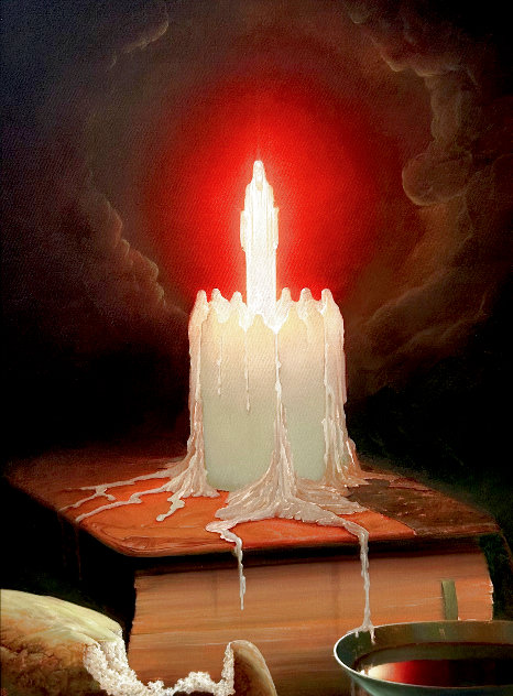 Eucharist 111 2011 4 Original Painting by Victor Bregeda