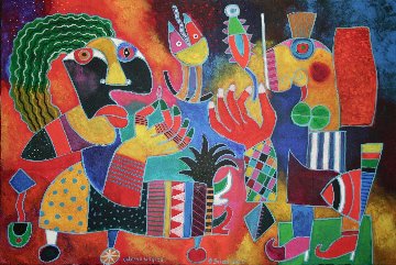 Laterna Magica 31x47 Super Huge Original Painting - Clemens Briels Laterna Magica 31x47 Super Huge Original Painting - Clemens Briels