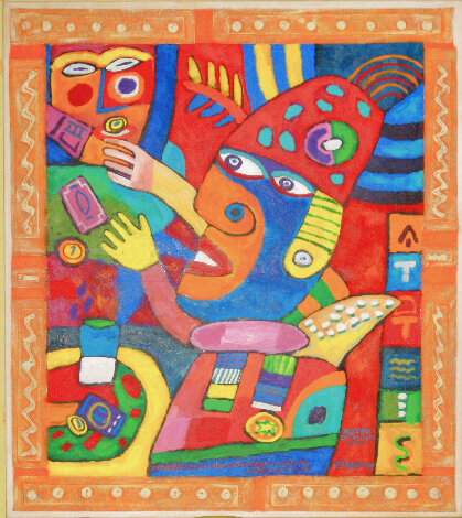 After La Traviata Verdi: Alfredo Throws the Money that He Won in Voilettas Face 1999 40x35 - Huge Original Painting - Clemens Briels